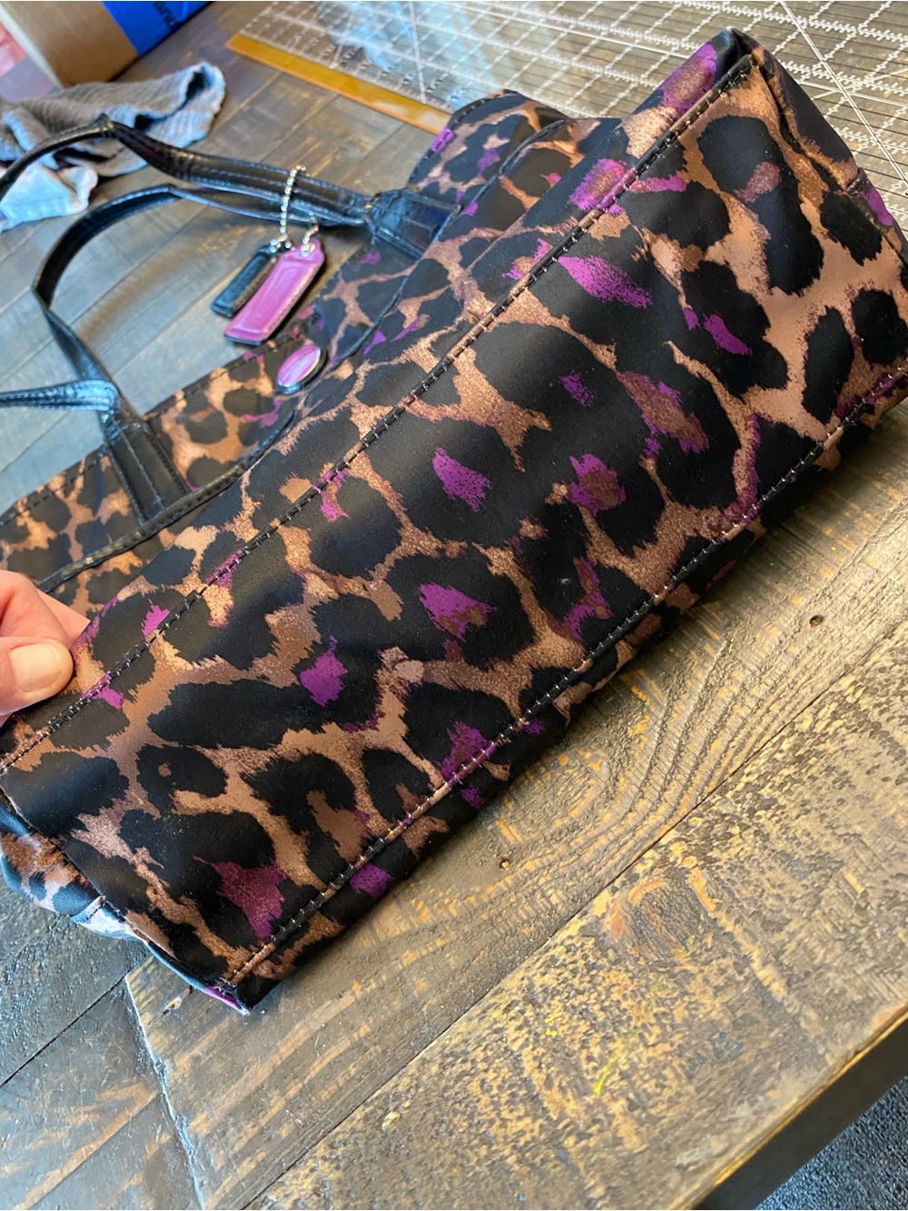 Coach Signature Ocelot leopard print tote bag - Picture 3 of 10